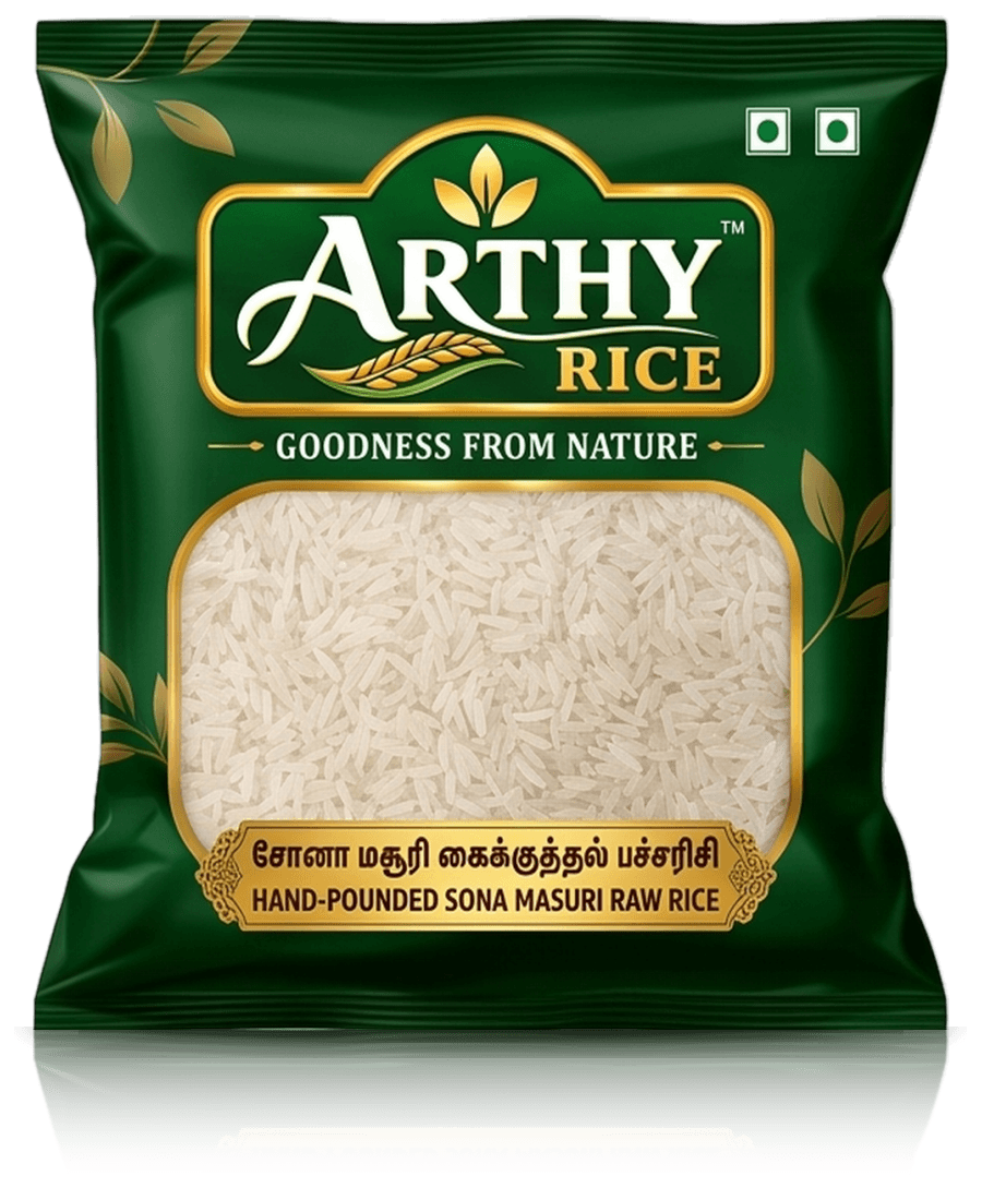 Hand-Pounded Sona Masuri Raw Rice